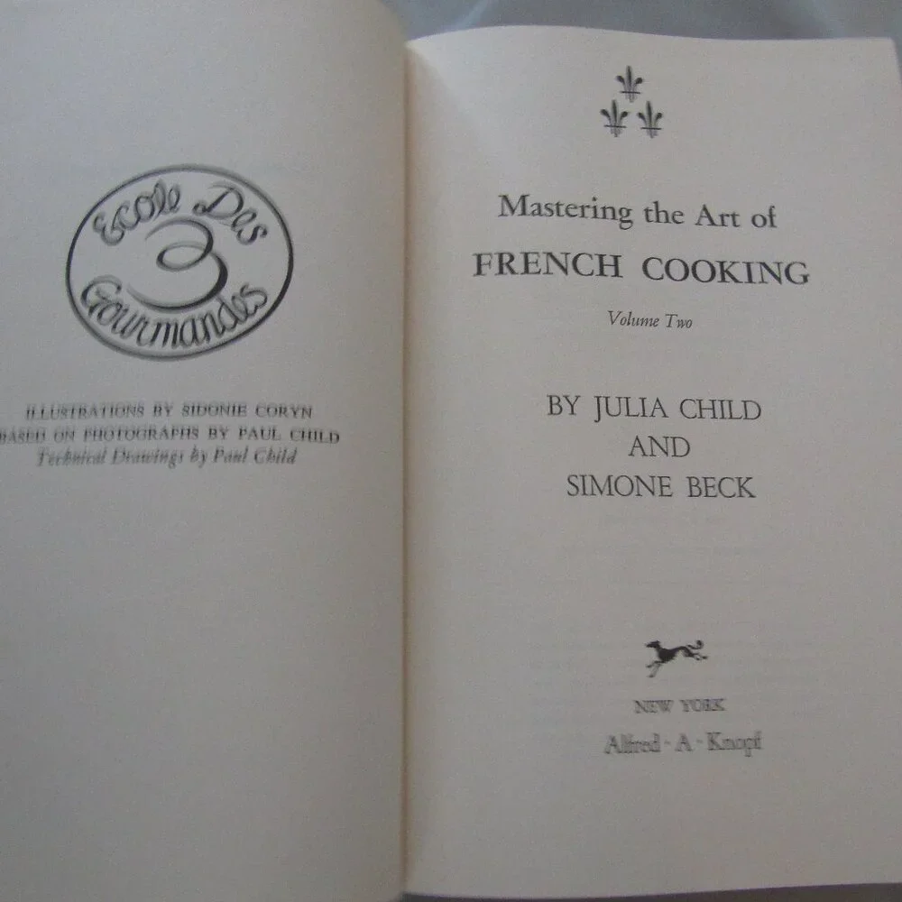HC/DJ MASTERING THE ART OF FRENCH COOKING Julia Child Volume Two BCE VGC